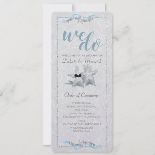 Sterrenvis Huwelijksprogramma Kaart (Voorkant)