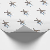 Sterrenvis Koppel Witte Bruiloft  Cadeaupapier (Hoek)