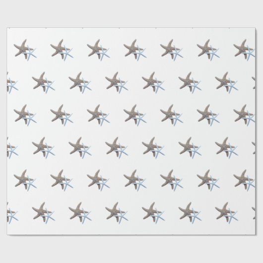 Sterrenvis Koppel Witte Bruiloft  Cadeaupapier (Vlak)