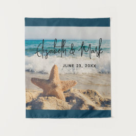 Sterrenvis op zandstrand Foto Huwelijk Wandkleed
