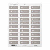 Sterrenvis Retouradreslabel (Zand / Wit) Etiket (Full Sheet)