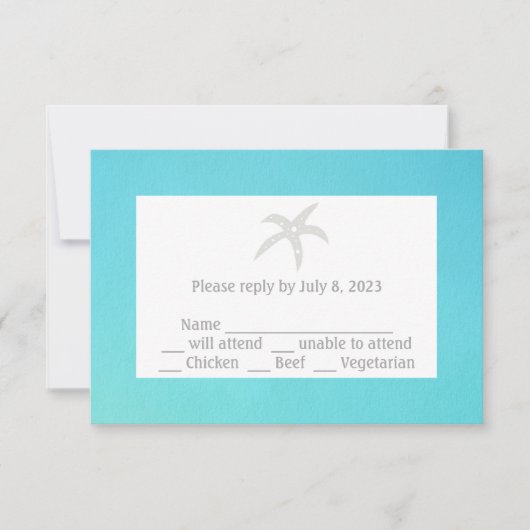 Sterrenvis RSVP-reactiekaarten RSVP Kaartje (Voorkant)
