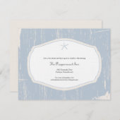 Sterrenvis Rustieke Beach Bruiloftsreceptie Informatiekaartje (Voorkant / Achterkant)