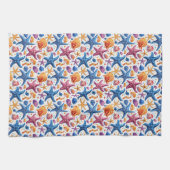 Sterrenvis Schelp Zeevaart Zomer Keukenhanddoek (Horizontaal)