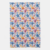 Sterrenvis Schelp Zeevaart Zomer Keukenhanddoek (Verticaal)
