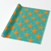 Sterrenvis Star Fish Beach Seashell Seashore Zomer Cadeaupapier (Uitgerold)