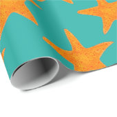 Sterrenvis Star Fish Beach Seashell Seashore Zomer Cadeaupapier (Rol Hoek)