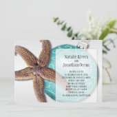 Sterrenvis Strand Bruiloft Kersttijd Kaart (Staand voorkant)