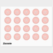 Sterrenvis Strand Bruiloft Retouradres Roze Ronde Sticker (Vel)
