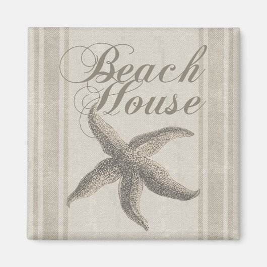 Sterrenvis Strandhuis Zeekust Kust Magneet (Voorkant)