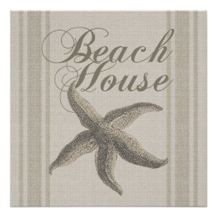 Sterrenvis Strandhuis Zeekust Kust Perfect Poster
