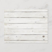 Sterrenvis Witgemaakte Houten Bruiloftcollectie St Informatiekaartje (Achterkant)