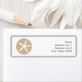 Sterrenvis Zanddollar Strand Adres Envelop Labels (Insitu)