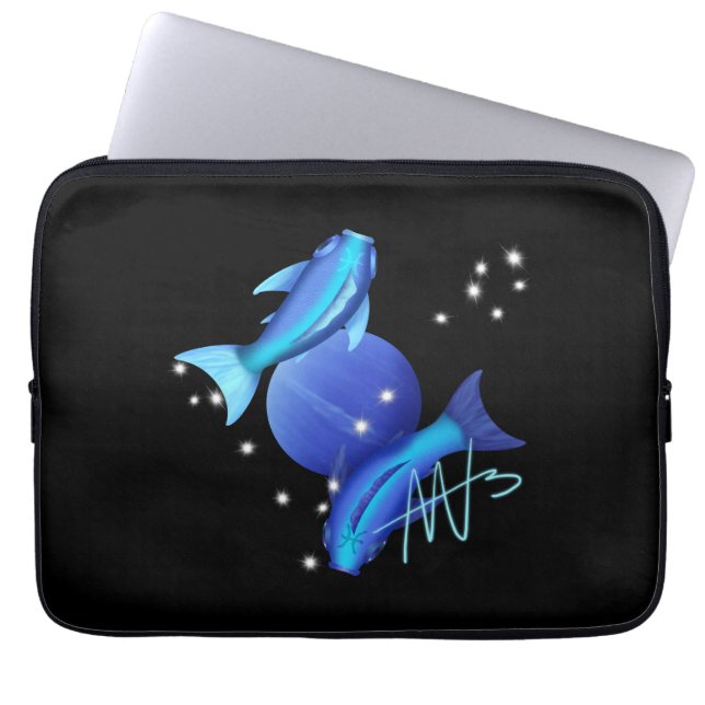 Sterrenvissen Neptunus Zodiac Laptop Sleeve (Voorkant)