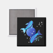 Sterrenvissen Neptunus Zodiac Magneet (Voorkant / Achterkant)