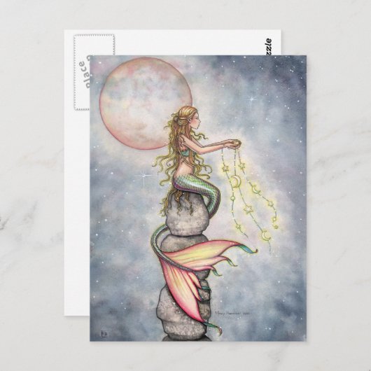 Sterrenvulling Sky Zeemeermin Briefkaart (Voorkant / Achterkant)