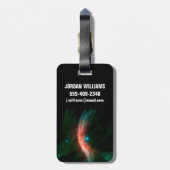 Sterrenwinden stromen uit Zeta Ophiuchi. Bagagelabel (Achterkant verticaal)