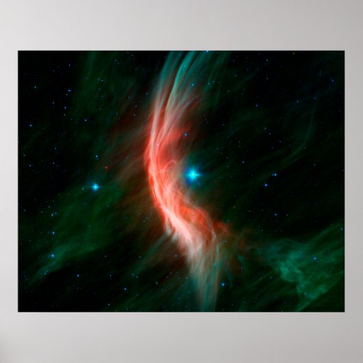 Sterrenwinden stromen uit Zeta Ophiuchi. Poster (Voorkant)