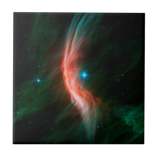 Sterrenwinden stromen uit Zeta Ophiuchi. Tegeltje (Voorkant)