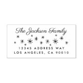 Sterrenwinter sneeuwvlok vakantie rubberstempel (Afrduk)