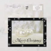 Sterrenwitte kerst feestdagenkaart (Voorkant / Achterkant)