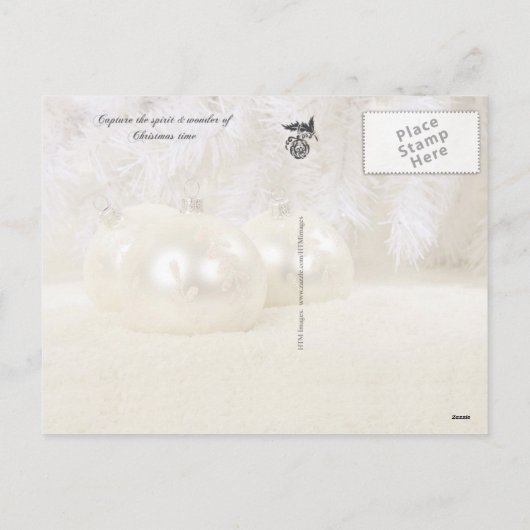 Sterrenwitte kerst feestdagenkaart (Achterkant)