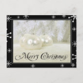 Sterrenwitte kerst feestdagenkaart (Voorkant)