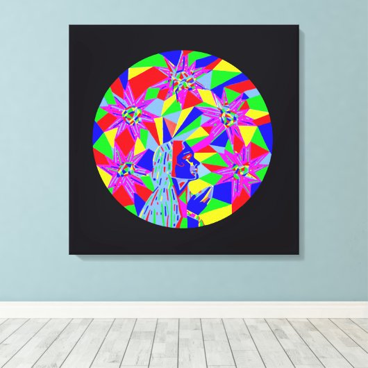 Sterrenzoeker Canvas Afdruk (Insitu (Houten vloer))