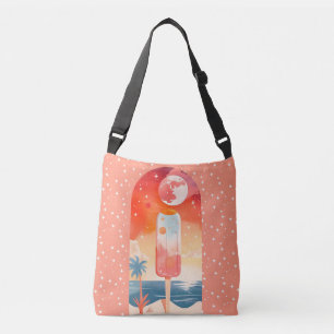Sterrenzomer tropische nacht crossbody tas