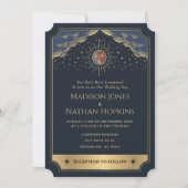 Sterrenzon maan tarot bruiloft  Uitnodigen Kaart (Voorkant)