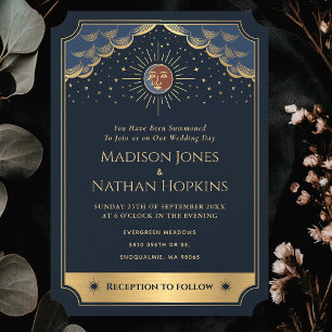 Sterrenzon maan tarot bruiloft  Uitnodigen Kaart