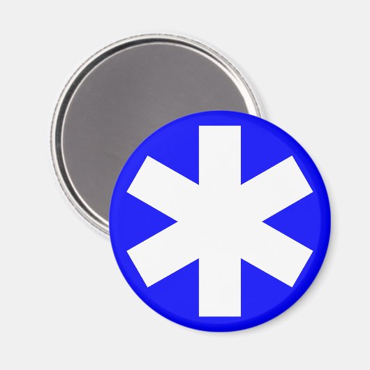 Sterretje - Blauw Magneet (Voorkant / Achterkant)