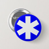 Sterretje - Blauw Ronde Button 5,7 Cm (Voorkant /achterkant)