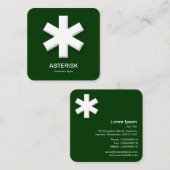 Sterretje - Donkergroen (003300) Vierkante Visitekaartje (Voorkant / Achterkant)