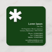 Sterretje - Donkergroen (003300) Vierkante Visitekaartje (Achterkant)
