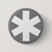 Sterretje — grijs ronde button 5,7 cm (Voorkant)