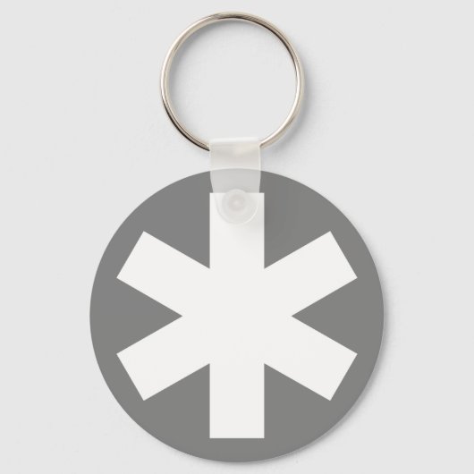 Sterretje — grijs sleutelhanger (Voorkant)