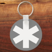 Sterretje — grijs sleutelhanger (Voorkant)