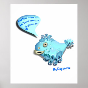 sterretje, komiek, sticker, wie ben ik, wat ben ik poster