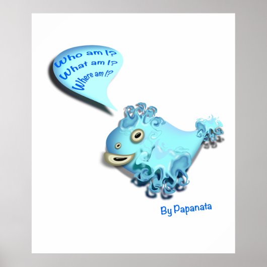 sterretje, komiek, sticker, wie ben ik, wat ben ik poster (Voorkant)