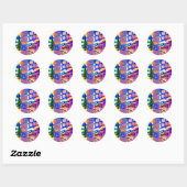 sterretje ronde sticker (Vel)