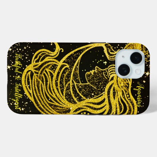 sterretje van Aquarius Case-Mate iPhone Case (Achterkant (horizontaal))