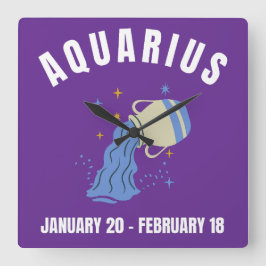 sterretje van Aquarius Vierkante Klok