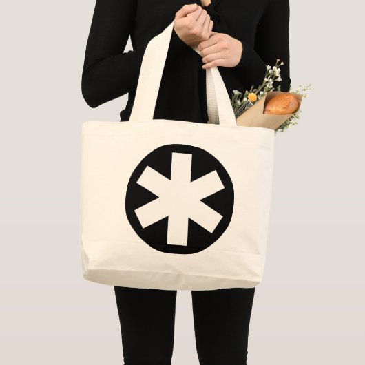 Sterretje - zwart grote tote bag (Voorkant (product))