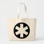 Sterretje - zwart grote tote bag (Voorkant)