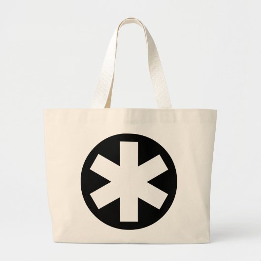 Sterretje - zwart grote tote bag (Voorkant)