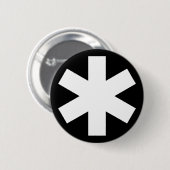 Sterretje - zwart ronde button 5,7 cm (Voorkant /achterkant)
