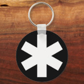 Sterretje - zwart sleutelhanger (Voorkant)