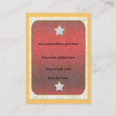 sterretkaart visitekaartje (Achterkant)