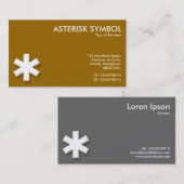 Sterretsymbool - bruin (996600) visitekaartje (Voorkant / Achterkant)